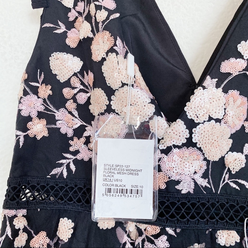 Self Portrait Sleeveless Midnight Floral Dress - Picture 12 of 13